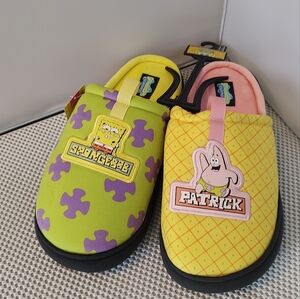 SpongeBob SquarePants and Patrick Star Men's Size 13-14 Bounce Scuff Slippers